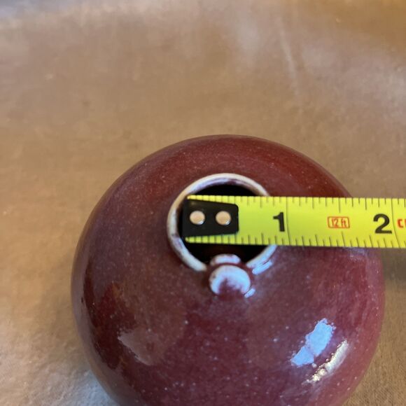 Vintage Chinese Red Ox Blood Glazed Porcelain Water Pot Small Bud Vase 2021 - Picture 10 of 10